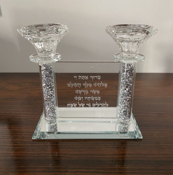 Bougeoir de shabbat en cristal