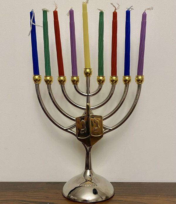 Hanoukia Métal Toupie bicolore