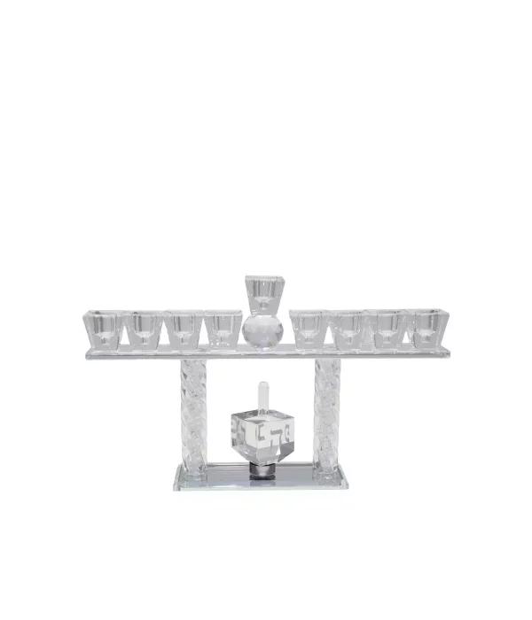menorah-toupie-h15cm Hanoukia Cristal toupie