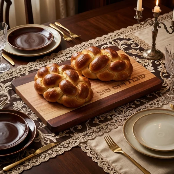 Plateau pour Shabbat en bois