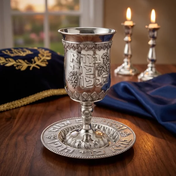 Verre à kidouch chromé "Boré péri Haguefen"