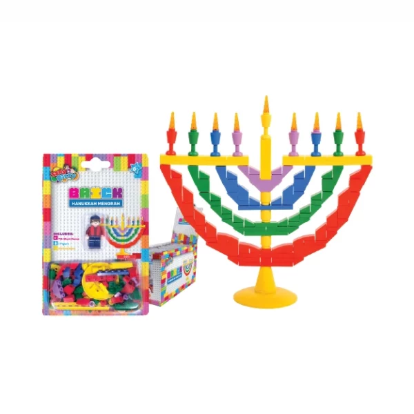 Ensemble hanoukia en briques et figurine