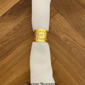 IMG_8144 LOT DE 4 RONDS DE SERVIETTES HAG SAMEAH DORE