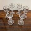 Le lot de 6 petits verres en cristal