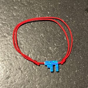 Bracelet fil rouge coulissant Haï bleu