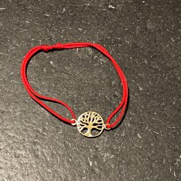 bracelet fil rouge arbre de vie plaqué or