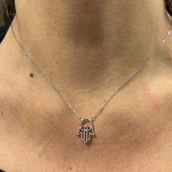 Collier Œil et Main Argent
