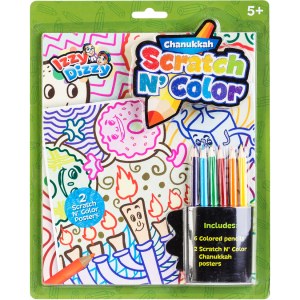 22228c9938f073508ee0e69f1fcb2be3ccdd5729ea269e7e607ebdff5c30286e Kit poster Scracth et couleur de hanouka