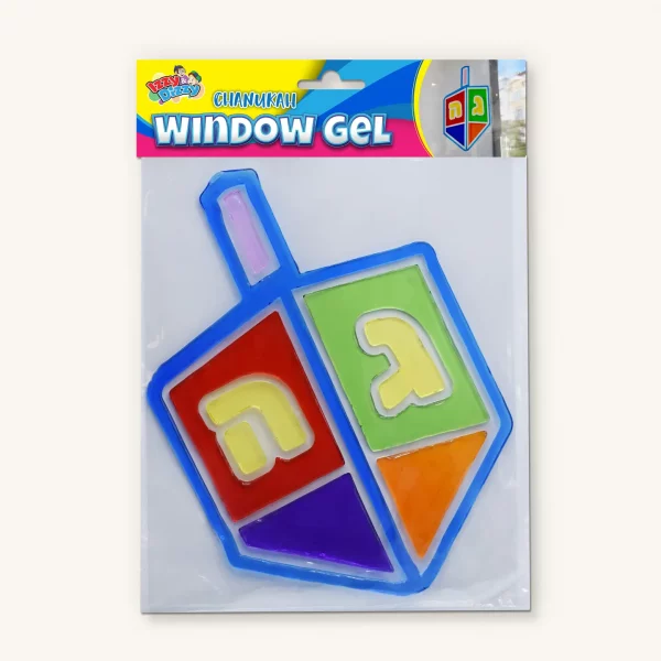 Déco Gel pour vitres Hanoukah Dreidel Toupie