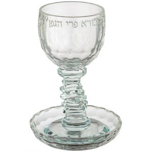 80042 verre a kidouch cristal Boré Péri Aguéfène בורא פרי הגפן