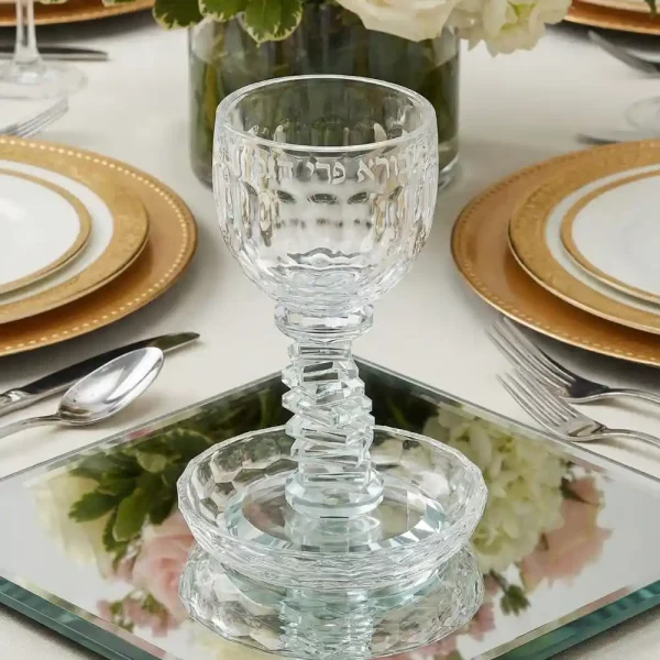 verre a kidouch cristal Boré Péri Aguéfène  בורא פרי הגפן 