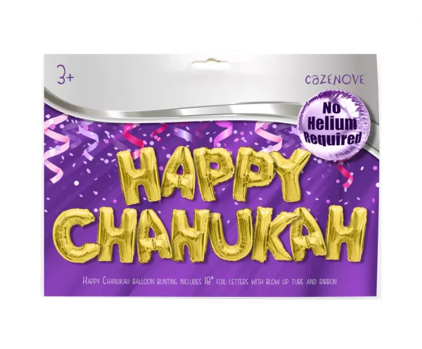 Ballon Happy Hanouka lettre dorée