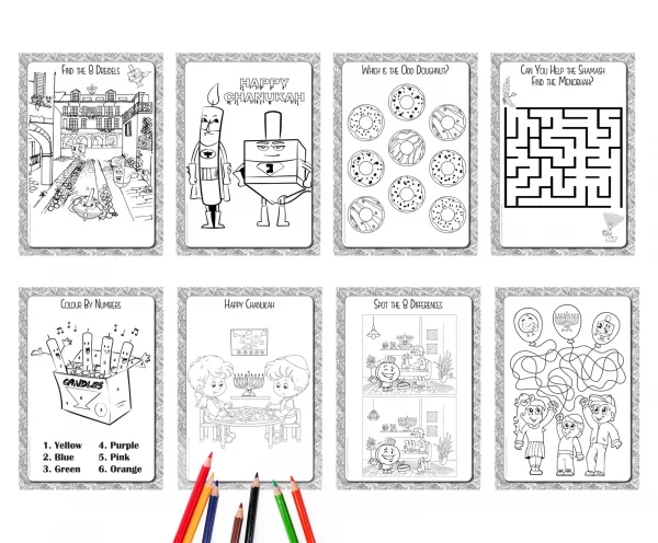 SET DE COLORIAGE POUR HANOUCCA