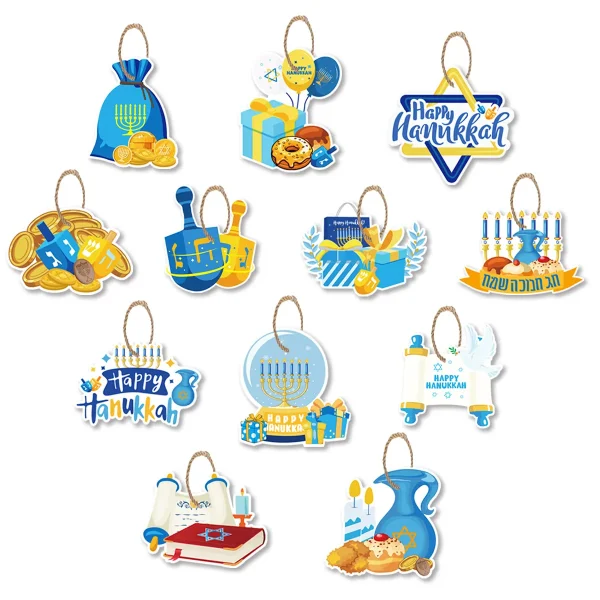 lot de 12 décorations à suspendre de Hanouka