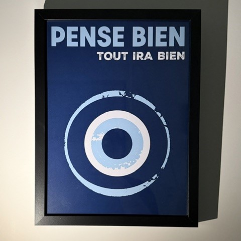 Cadre Pense bien tout ira bien 