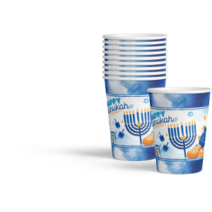 aea3d379ce6395c4a96a9a0cdc0e65c4eb3675fb90c29e50a5b04b0fc4ef30b8 Lot de 10 gobelets en carton de hanouka