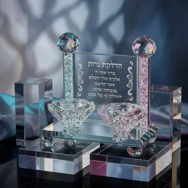 Bougeoir de Shabbat cristal