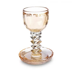 verre a kidouch cristal Boré Péri Aguéfène  בורא פרי הגפן 