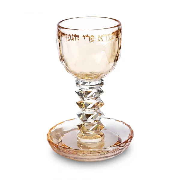 verre a kidouch cristal Boré Péri Aguéfène  בורא פרי הגפן 