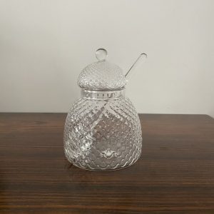 IMG_5490 Pot à Miel en verre GM avec cuillère