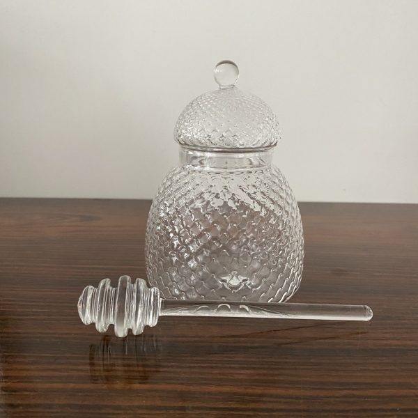 IMG_5491 Pot à Miel en verre GM avec cuillère