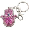 Porte clefs rose main hamsa