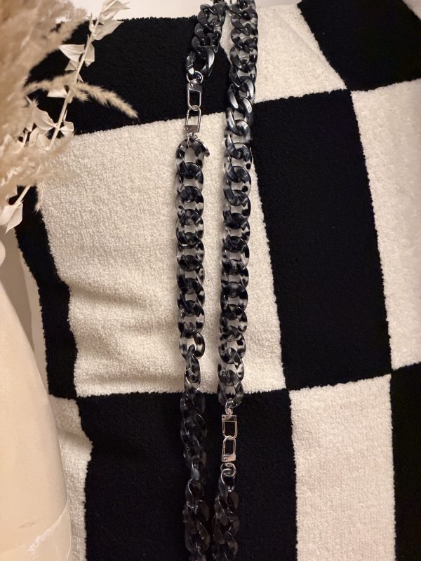 Ceinture de Shabbat mailles noires et blanches