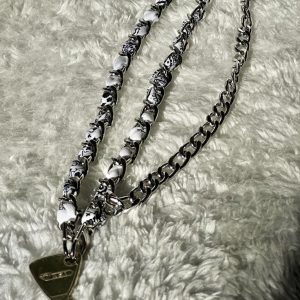 bandana gris Ceinture de Shabbat chaine bandana blanc et gris