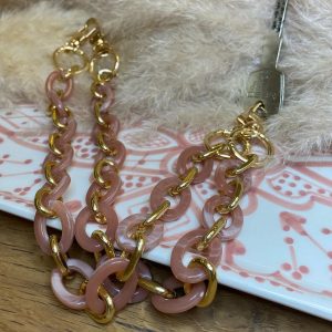 ceinture rose et doré Ceinture de Shabbat chaine rose et doré