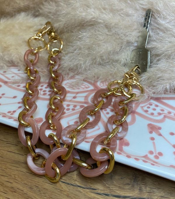 Ceinture de Shabbat chaine rose et doré