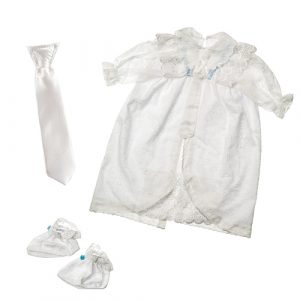 Ensemble Brith Milah en Satin avec cravate et chaussons