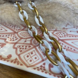 ceinture chaine blanche et doré Ceinture de Shabbat chaine blanche et doré