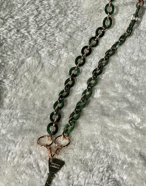 Ceinture de shabbat chaine vert et doré