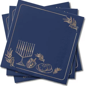 1af13df56bc1a9a336c9ac05519831e5def2c0c40b301131578c286a721e58fe Lot de 20 serviettes de table hanouka