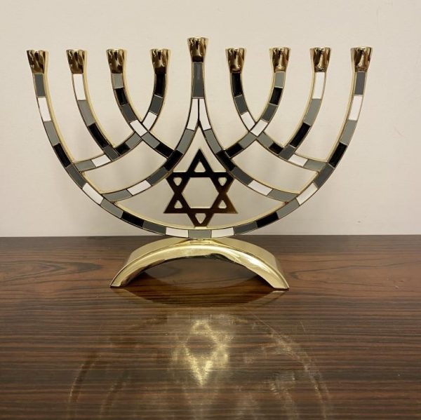 hanoukia star grise doré