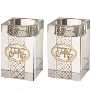 Bougeoir de Shabbat en Cristal