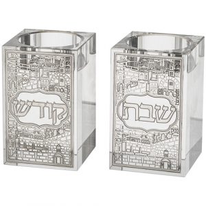 49205 Bougeoir de Shabbat en Cristal