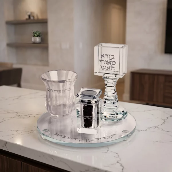 Set Havdala en cristal
