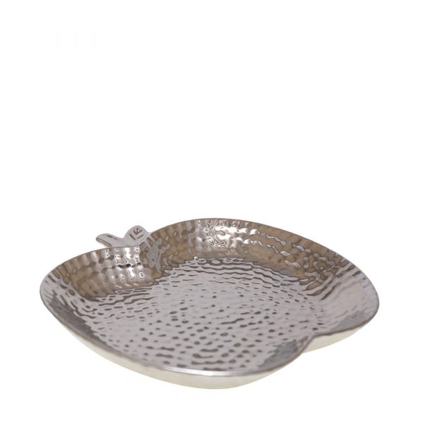 coupelle-pomme-en-ceramique-argent-255x245x3cm Plat Pomme pour Roch Hachana en céramique argenté