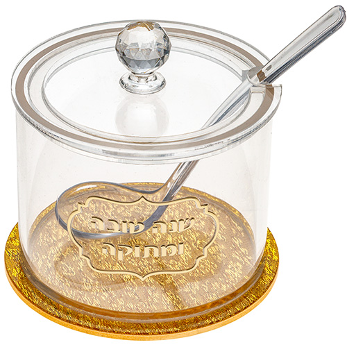 Pot à Miel avec cuillère  en plexiglass