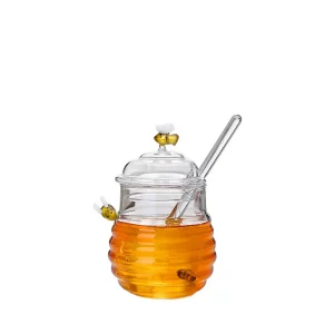 Pot à miel abeille en verre 280ml