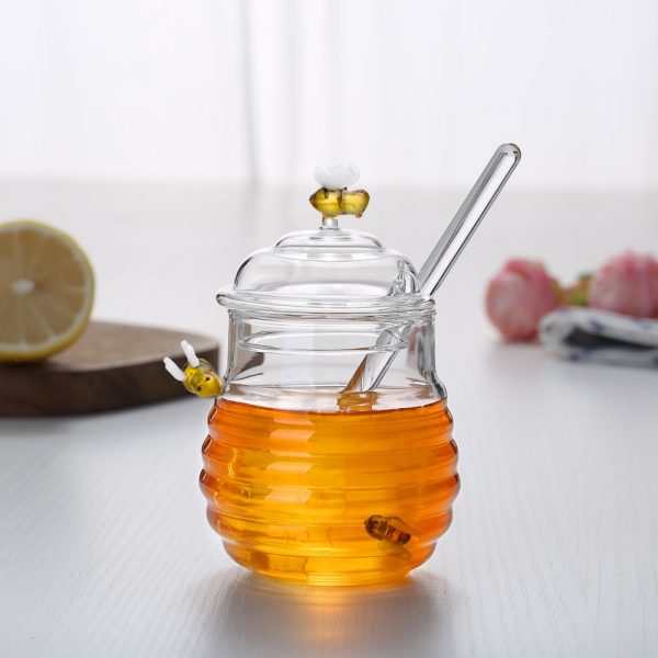 Pot à miel abeille en verre 280ml
