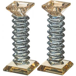 Bougeoir de Shabbat Cristal