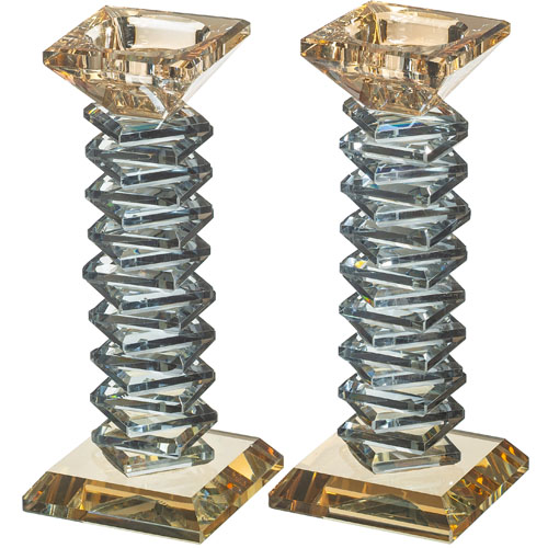 Bougeoir de Shabbat Cristal