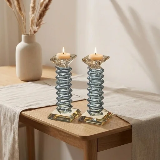 Bougeoir de Shabbat Cristal