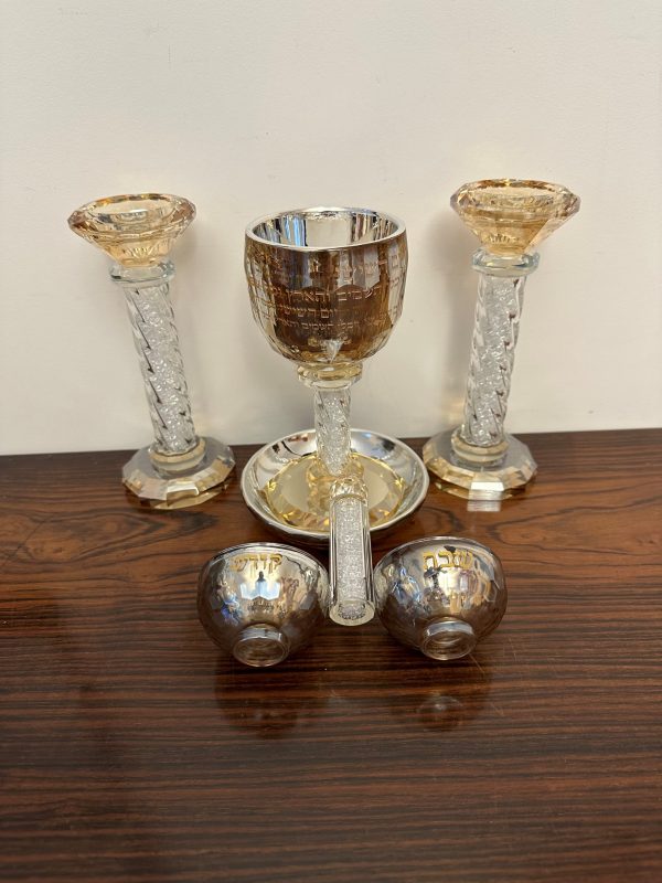 IMG_9104_1 COFFRET VERRE KIDOUCH SALIERE ET BOUGEOIR DE SHABBAT en cristal