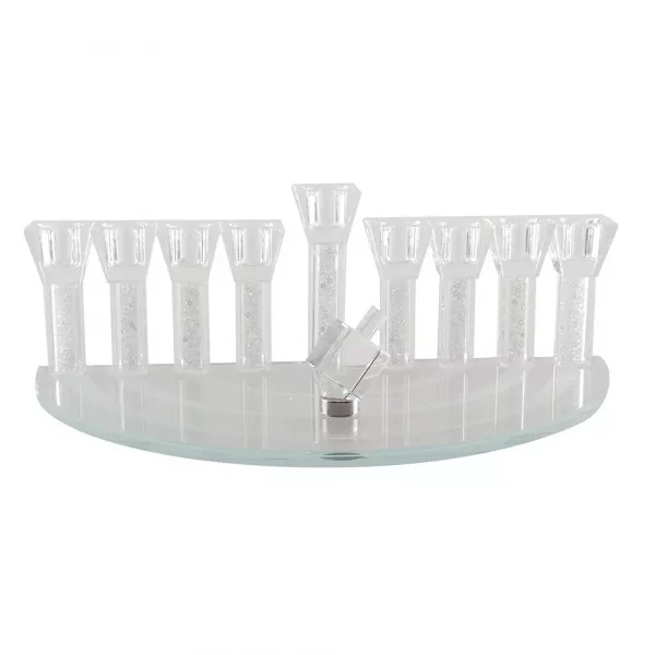 menorah-diamant-32x16x11cm Hanoukia en cristal