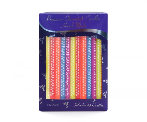 bougies de Hanouka multicolores