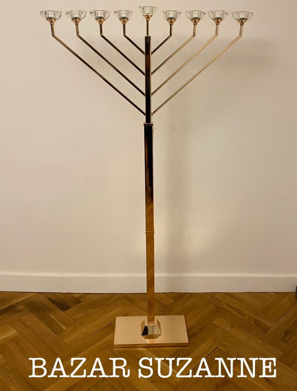 IMG_5917 Hanoukia en Métal Doré