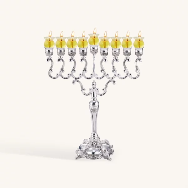 Hanoukia en Métal Argenté 56 cm